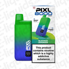 PIXL 8000 Blue Razz Lemonade prefilled pod kit packaging, featuring advanced design and 8000 puff capacity with 20mg nicotine.
