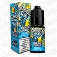 Doozy Vape Co Blue Razz Lemonade Seriously Soda Nic Salt E-liquid with packaging featuring raspberry and lemon graphics.