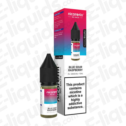 Nicorefill Nic Salts Blue Sour Raspberry 20mg Nic Salt E-liquid