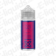 Pod Salt Nexus Blueberry Blackberry Lemonade Shortfill E-liquid in a 100ml bottle for a refreshing vaping experience.