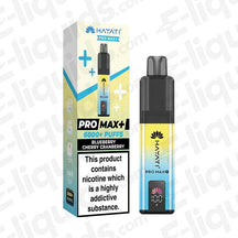Hayati Pro Max 6K Blueberry Cherry Cranberry Prefilled Pod Kit with 850mAh battery and 2ml plus 10ml juice capacity.