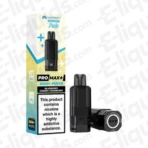 Hayati Pro Max Blueberry Cherry Cranberry Prefilled Pod with packaging, showcasing 6,000 puffs and 20mg nicotine.