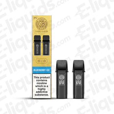 Gold Bar Reload Blueberry Ice prefilled pods packaging showing flavor and nicotine warning.