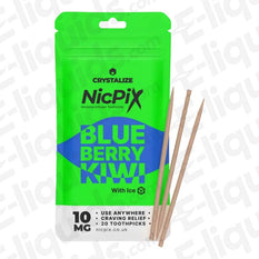 NicPix Blueberry Kiwi Nicotine Infused Toothpick pack of 20 with crystalize flavors for craving relief and convenience.