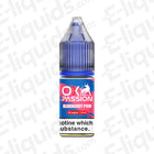 Blu Berry Pom OX Passion Nic Salt E-liquid by OXVA with blueberry and pomegranate flavor, available in 10 and 20mg strengths