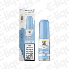 Blueberry Pomegranate Nic Salt E-liquid by Bar Juice 5000 in 10ml bottle with packaging