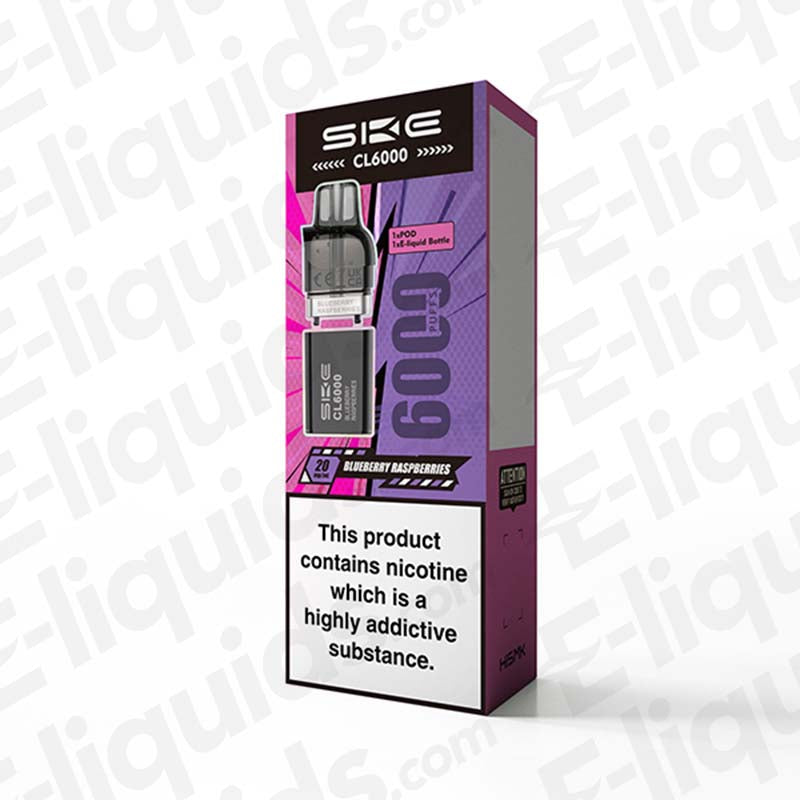 blueberry raspberry vape crystal SKE CL6000 Pod Blueberries Raspberries – Vape Direct Store main image 1