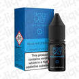 Blue Raspberry Nic Salt E-liquid by Pod Salt in 10ml bottle, featuring authentic sweet and sharp fruit flavors.