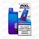 PIXL 8000 Blueberry Raspberry Prefilled Pod Kit with Boost Switch and Power Display, offering 8000 puffs and 20mg nicotine strength.