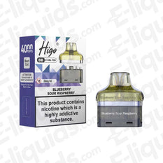 Higo BB 4000 20mg Prefilled Pods Blueberry Sour Raspberry