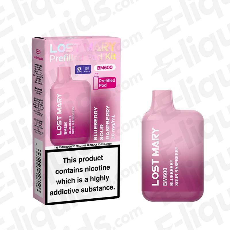 elfbar elfa master akku Lost Mary BM600 Blueberry Sour Raspberry Prefilled Pod Kit