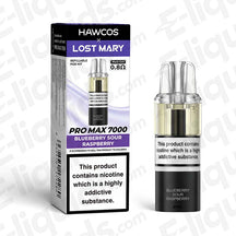 HAWCOS x Lost Mary Pro Max 7000 Vape Kit with Blueberry Sour Raspberry Flavor, Refillable Pod and Mesh Coil, 7000 Puffs