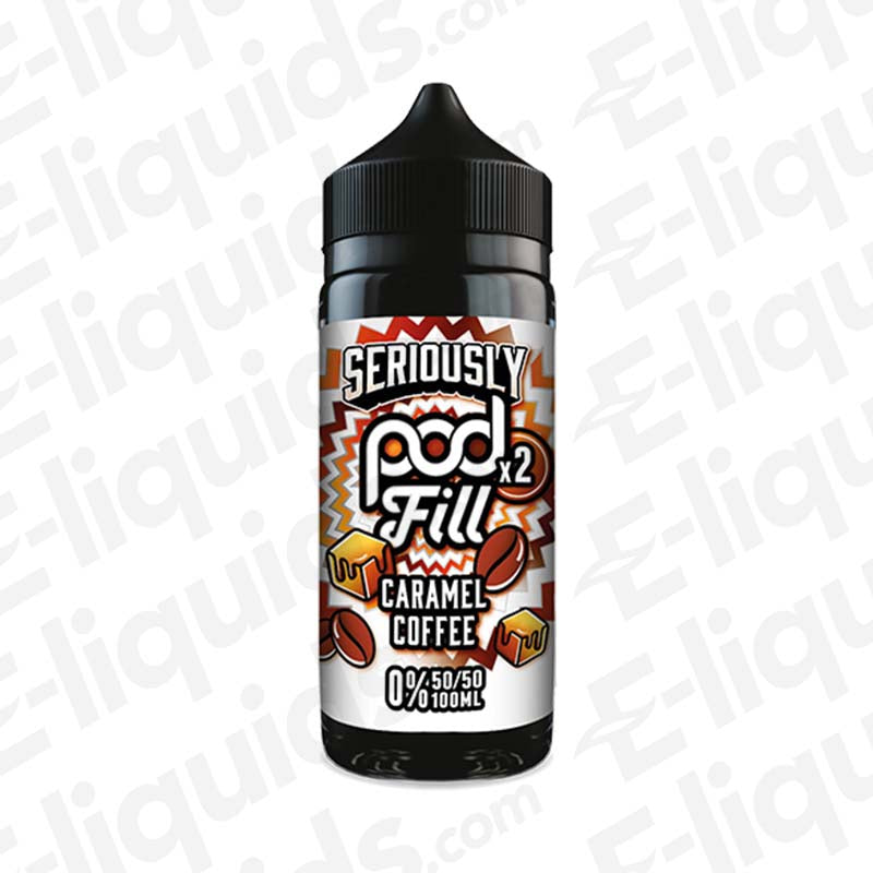 shortfill pod vape juice Caramel Coffee Seriously Pod Fill 2 Shortfill E-liquid by Doozy Vape Co