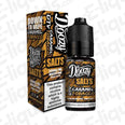 Doozy Vape Co Caramel Tobacco Nic Salt E-liquid 10ml bottle and packaging, 20mg strength, 50VG/50PG, caramel and tobacco flavor.