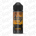 Caramel Tobacco Shortfill E-liquid by Drip in a 100ml bottle featuring rich caramel and tobacco flavors.