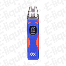 OXVA Xlim Pro 2 Pod Kit in Champion Blue with 3D curves and USB C port for fast charging, featuring a 1300 mAh battery.