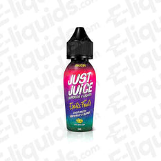 Bottle of Cherimoya Grapefruit & Berries E-liquid by Just Juice, showcasing exotic fruit flavor, 50ml size, 70VG/30PG ratio.