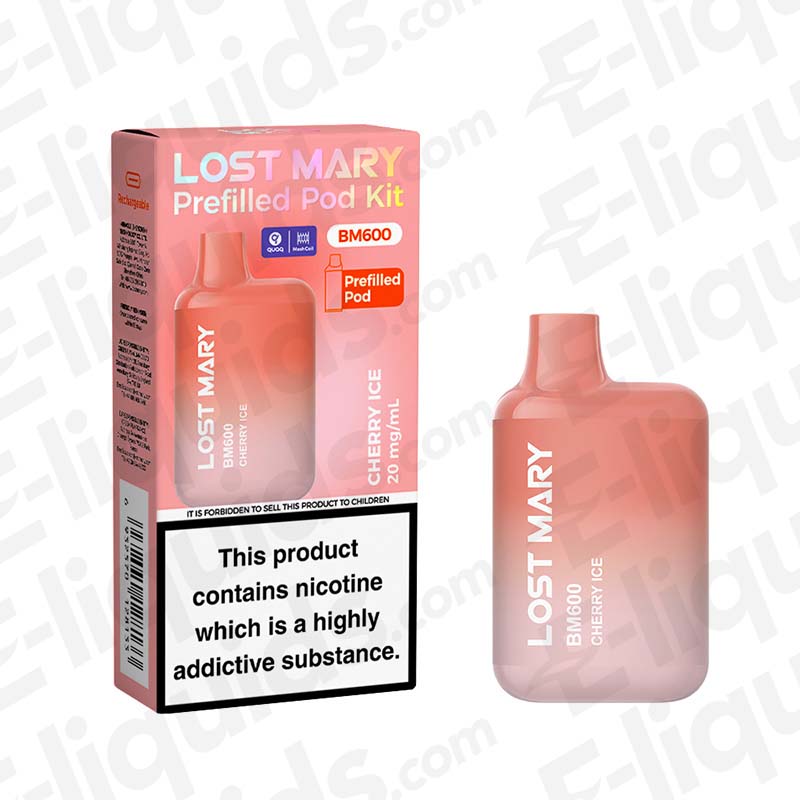 Lost Mary BM600 Cherry Ice Prefilled Pod Kit | Icy Cool Lost Mary BM600 Cherry Ice Prefilled Pod Kit | Icy Cool