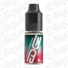 Cherry Ice Menthol 50/50 E-liquid by Edge in a 10ml bottle, featuring cherry and menthol flavors, ideal for pod and starter kits.