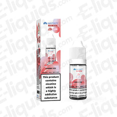 Cherry Ice Pro Max Nic Salt E-liquid by Hayati in 10mg and 20mg strengths, 50/50 VG/PG mix in stylish packaging.