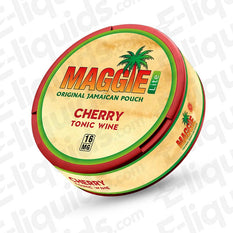 Cherry Tonic Wine Nicotine Pouches by MAGGIE, 16mg, featuring a Caribbean-inspired flavor.