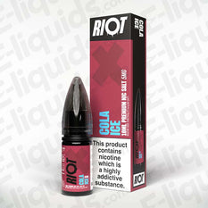 Cola Ice Nic Salt E-Liquid by Riot X in a 10ml bottle packaging with a refreshing cola flavor.