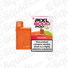 PIXL 8000 Pod XL Cola Lime flavor with 20mg nicotine, offering 8000 puffs, showcasing the prefilled pod and TPD compliance.