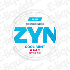 Cool Mint Mini Strong Nicotine Pouches by ZYN, 20 pouches, tobacco-free, offering 6mg nicotine per pouch.