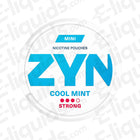 Cool Mint Mini Strong Nicotine Pouches by ZYN, 20 pouches, tobacco-free, offering 6mg nicotine per pouch.