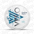 VELO Cool Storm nicotine pouches can with menthol flavor and cool design, providing a smoke-free nicotine experience.