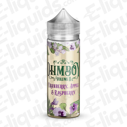 Cranberry, Apple & Raspberry Shortfill E-liquid by Ohm Boy Vol II in a stylish bottle, perfect for all-day vaping.