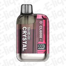 SKE Crystal CL6000 disposable vape device featuring 6000 puffs and dual mesh coil technology.