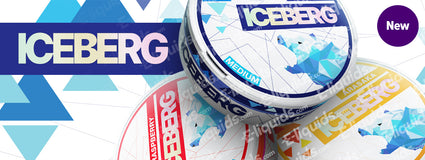 Colorful Iceberg brand packaging design with geometric patterns and vibrant colors in new collection.