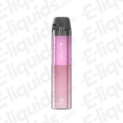 ELFBAR ELFX Vape Pod Kit in pink, featuring a 1000mAh battery and top-fill design for optimal vaping.