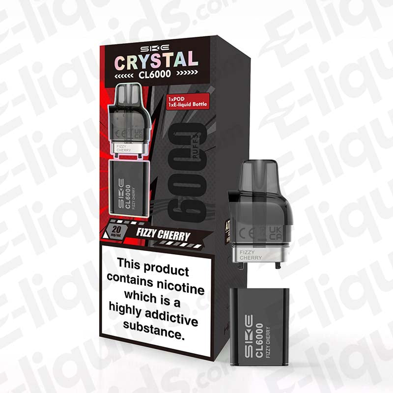 Fizzy Cherry SKE Crystal CL6000 Prefilled Vape Pod | E-liquids.com