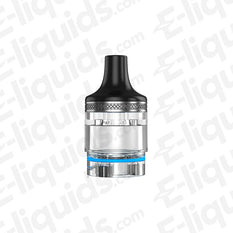 Aspire Flexus AIO Empty Replacement Vape Pod with black drip tip and clear tank design.