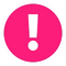 Image of a pink circle with a white exclamation mark inside