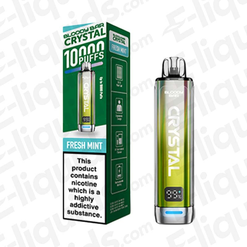 crystal mint vape Bloody Bar Crystal 10K Fresh Mint Prefilled Pod Kit