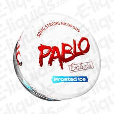 Pablo Exclusive Frosted Ice Nicotine Snus Pouch featuring strong 50mg nicotine for menthol lovers.