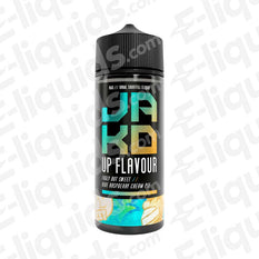 Fugly Blue Raspberry Cream Pie Shortfill E-liquid by JackD in a 100ml bottle with vibrant packaging.