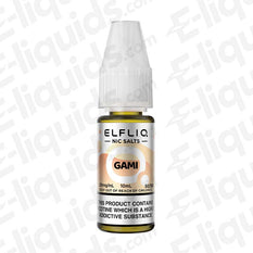 Gami Nic Salt E-liquid by ELFLIQ, 10ml bottle with sweet gummy bear flavor, 50/50 VG/PG mix.