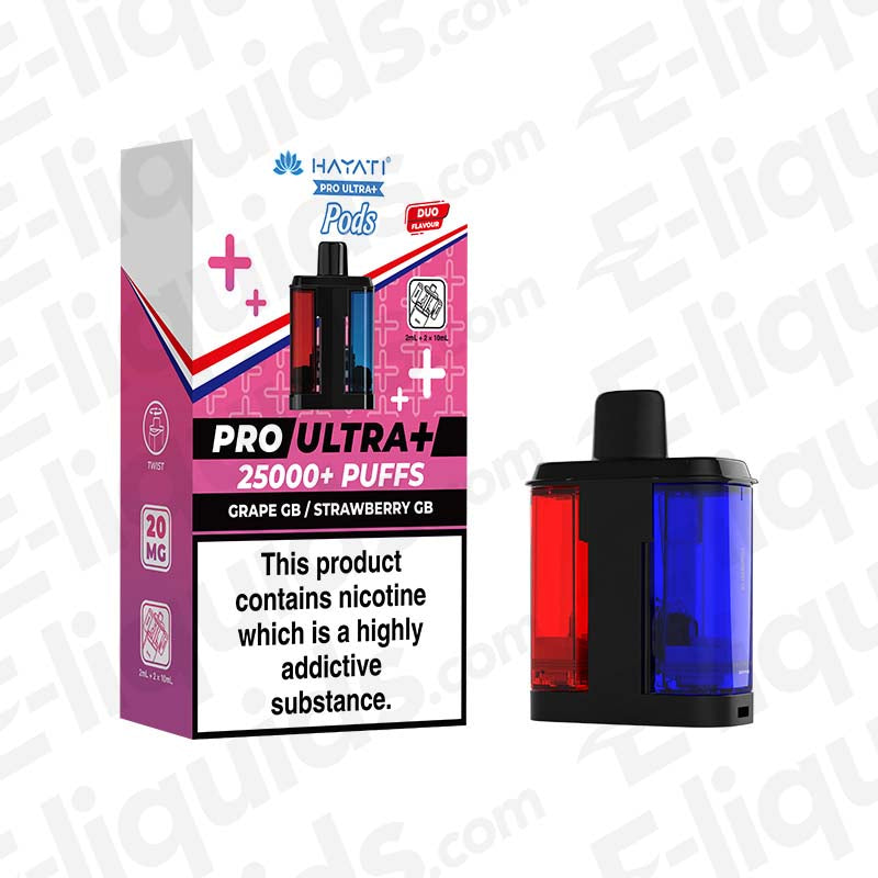 Hayati Pro Ultra+ 25K Grape GB Strawberry GB Prefilled Pod