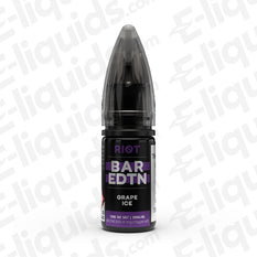 Grape Ice Bar Edition Nic Salt E-liquid by Riot Squad in a compact 10ml bottle, perfect for MTL vaping.