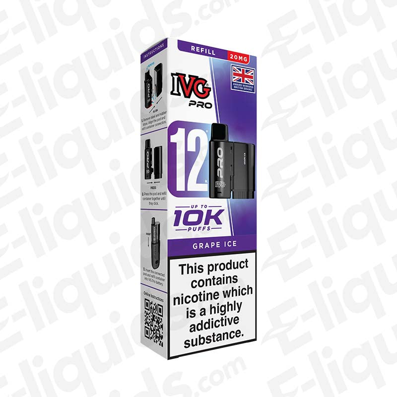 ivg pro grape IVG Pro 12 20mg Grape Ice Prefilled Pod
