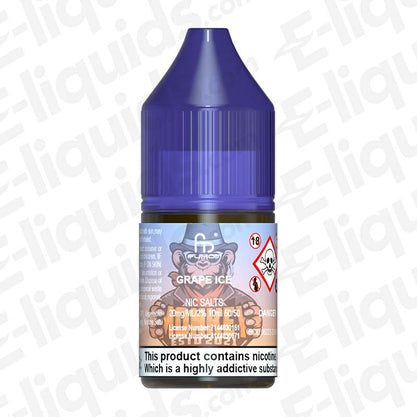 Grape Ice RandM Nic Salt E-liquid by Fumot in a 20mg bottle for MTL vaping, featuring a 50/50 PG/VG ratio.