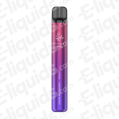Elf Bar 600 V2 20mg Disposable Vape Grape Raspberry