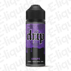 Grape Shortfill E-liquid by Drip in a 100ml bottle, perfect for all-day vaping and customizable with nicotine shots.