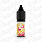 Grapefruit Raspberry Nic Salt E-liquid bottle by Repeeled showcasing fruity, citrusy flavor with grapefruit, raspberry illustrations.