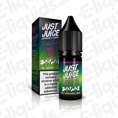 Just Juice Guanabana & Lime on Ice Nic Salt E-liquid 10ml bottle and box, features tropical fruit and cream flavors, suitable for pod kits.