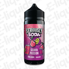 Doozy Vape Co Guava Passion Seriously Soda E-liquid 100ml bottle with tropical guava and passionfruit design